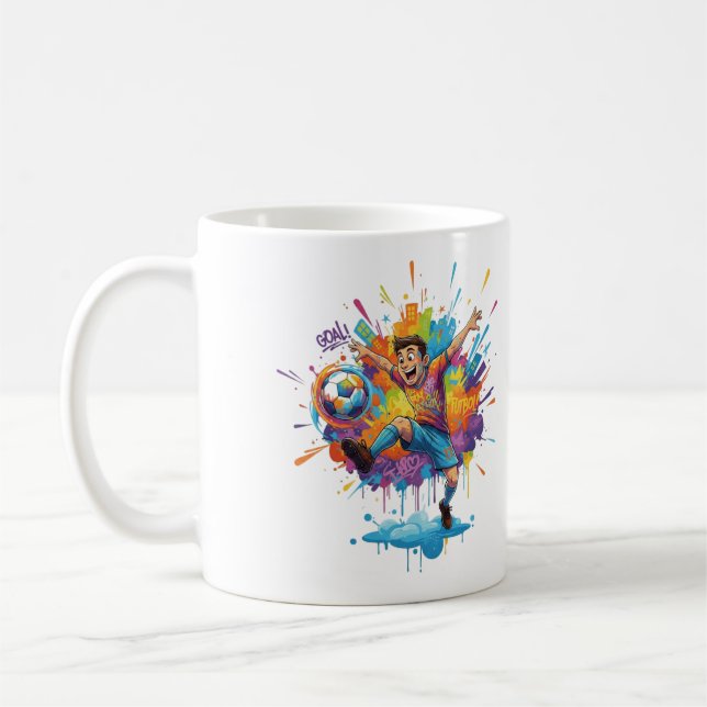 Tasse à café garçon artistique vibrant (Gauche)