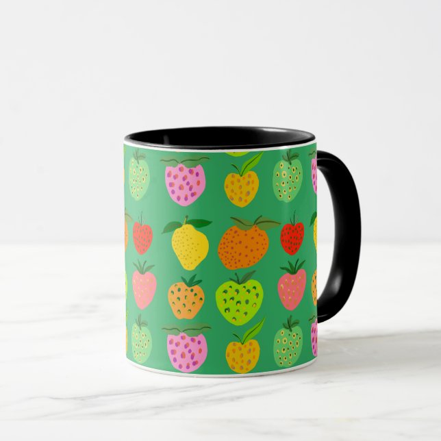 Tasse à café géante motif de fruits (Devant droit)