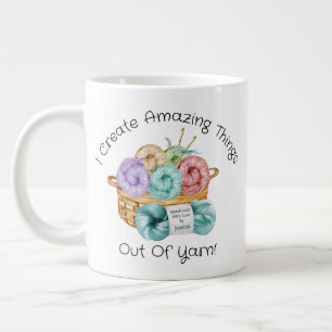 Tasse à café géante personnalisée au crochet