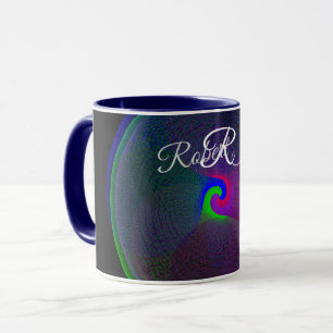 Tasse à café géométrique à centre fondu coloré