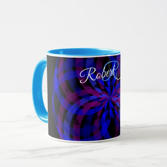 Tasse à café géométrique à fleur de pétale central (Devant gauche)