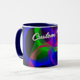 Tasse à café géométrique mélange circulaire coloré
