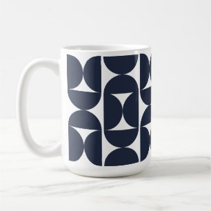 Tasse à café géométrique Navy Modern 15oz