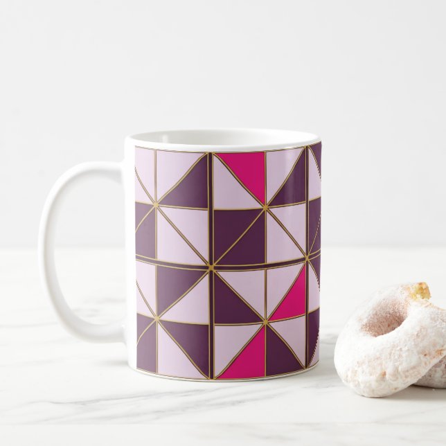 Tasse à café géométrique nubienne vibrante (Avec donut)