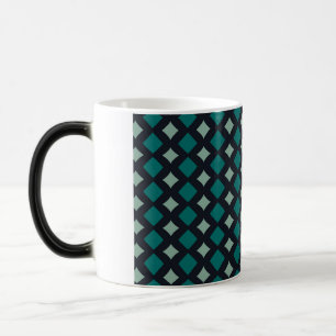 Tasse à café géométrique sarcelle et onyx gras 