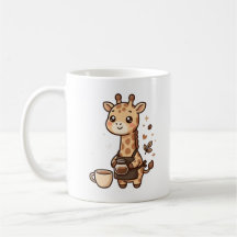 Tasse à café Girafe Barista Mignonne Kawaii