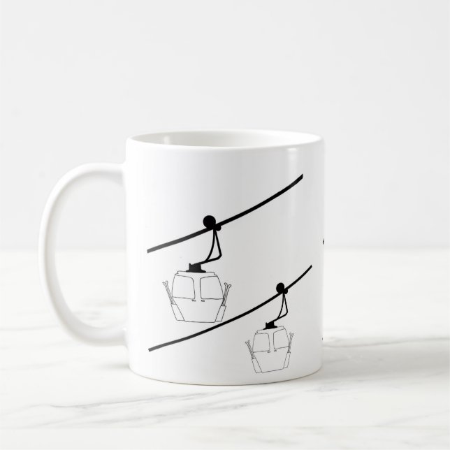 Tasse à café gondole noire et blanche (Gauche)