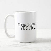Tasse à café grande minimaliste oui non décision b