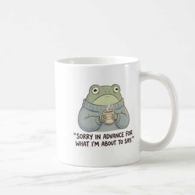 Tasse à café Grenouille Désolée d'Avance (Droite)