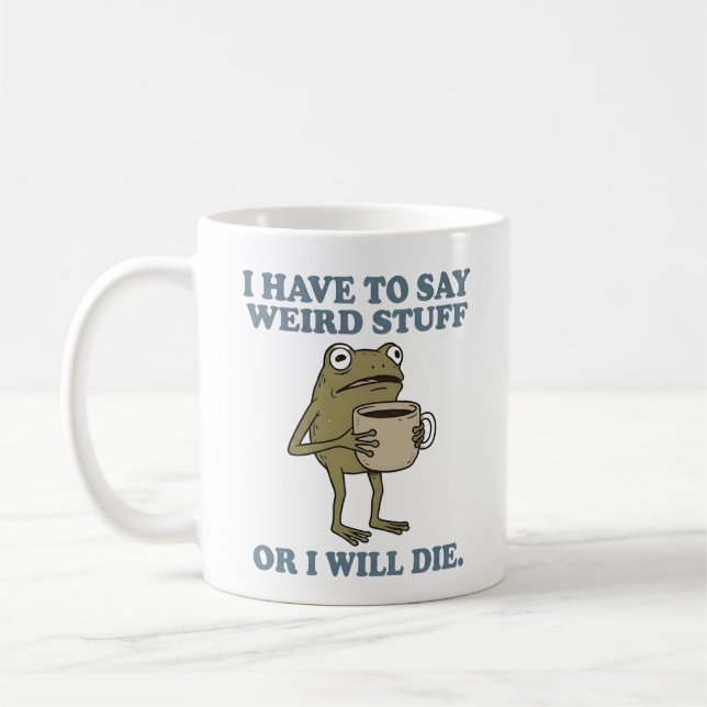 Tasse à café Grenouille qui dit des choses bizarre (Gauche)