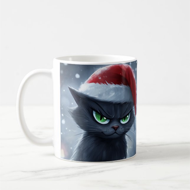 Tasse à café 'Griffes Bah Humbug' pour chat grinch (Gauche)