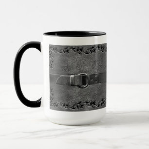 Tasse à café gris argenté Cuir & Ceinture