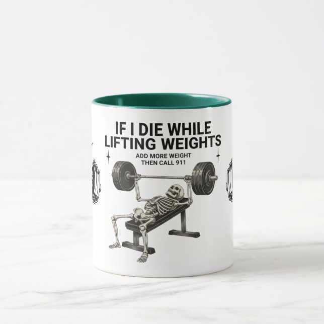 Tasse à café Gym de musculation de squelette Appel (Centre)