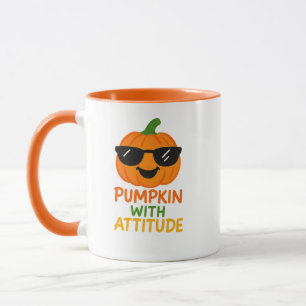 Tasse à café Halloween drôle avec citrouille imper