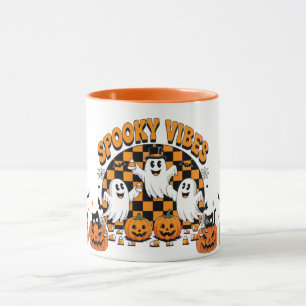 Tasse à café Halloween orange mignonne et effrayan