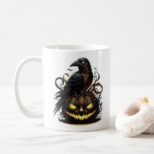 Tasse à café Halloween Raven