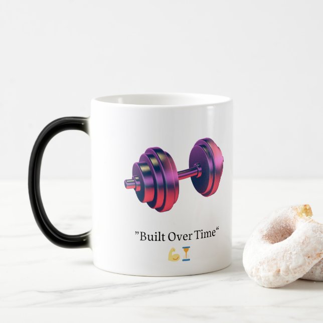 Tasse à café Haltère Motivationnelle Construite Au (Avec donut)