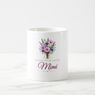Tasse à café « Heureuse d'être appelée Mimi »