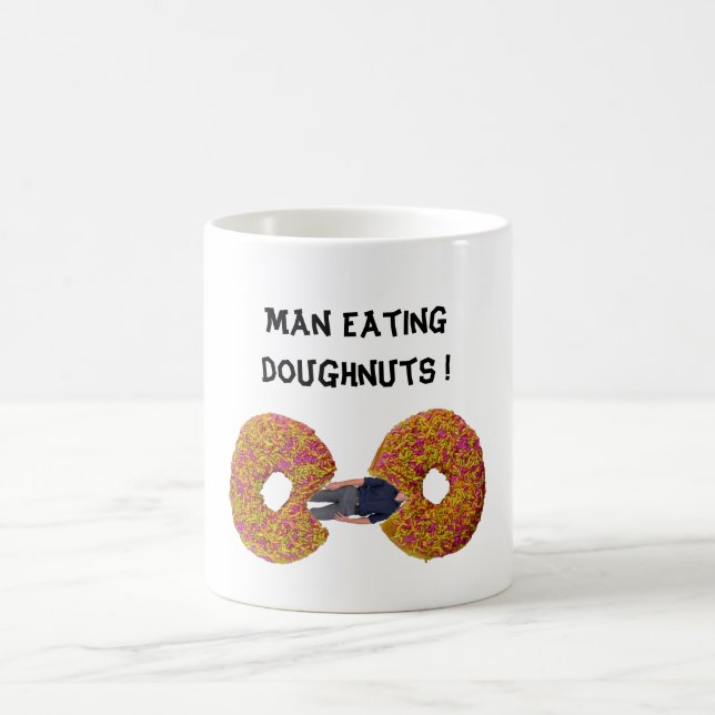 Tasse à café Homme mangeant des beignets (Centre)