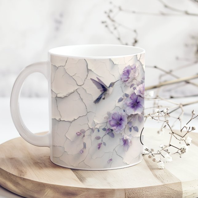 Tasse à café Hummingbird Floral Violet Ajouter un  (Créateur téléchargé)
