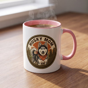 Tasse à café Husky Mom Cadeau pour maman de Husk