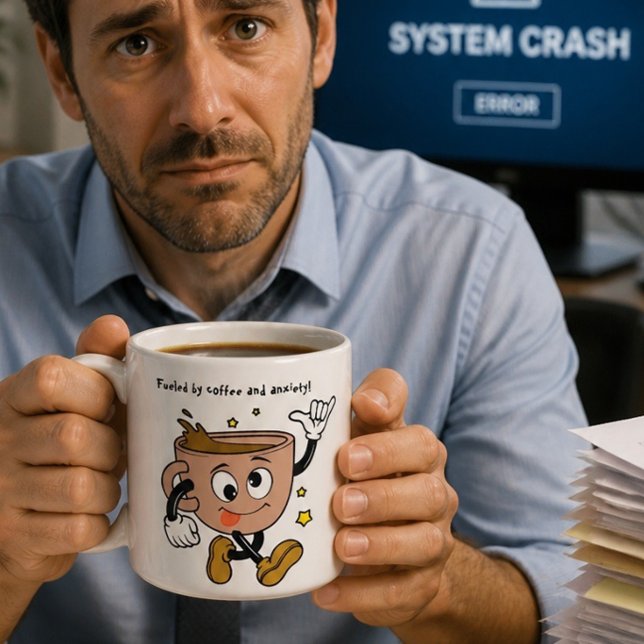 Tasse à café Idiote et Café Anxiété (Créateur téléchargé)
