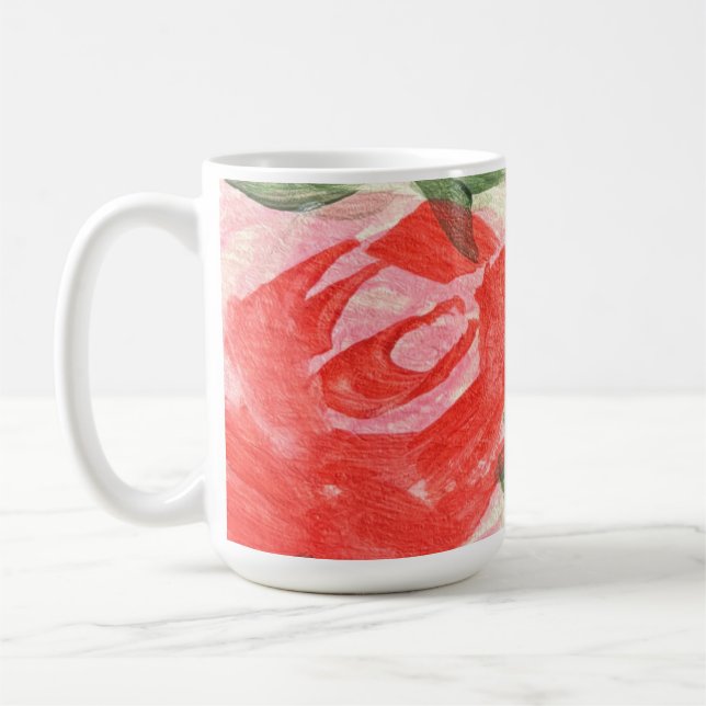 Tasse à café imprimée rose (Gauche)