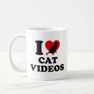 Tasse à Café J'adore les Vidéos de Chats
