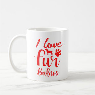 Tasse à café J'adore mes bébés à fourrure pour ama
