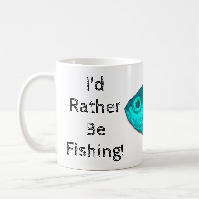 Tasse À Café 'J'aimerais Mieux Pêcher' (Gauche)