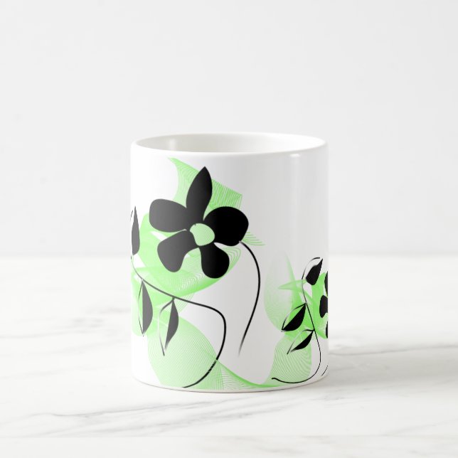 Tasse à café Jardin de fleurs vertes (Centre)