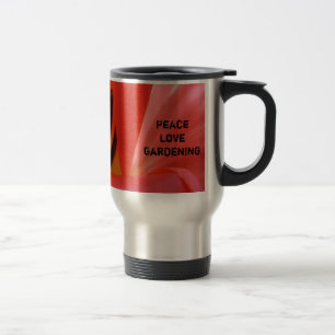 Tasse à café Jardinage Amour Paix Tulipe Rouge