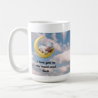 Tasse à café 'Je t'aime jusqu'à la lune et retour'