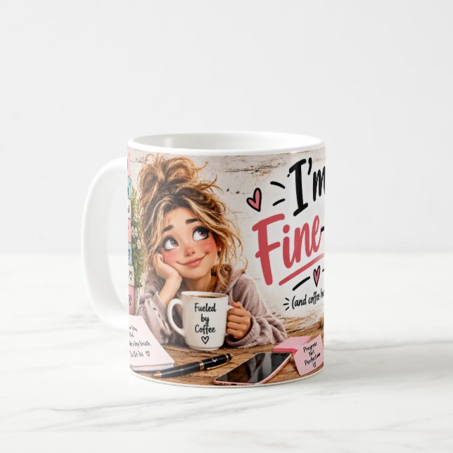Tasse à café « Je vais bien-ish » (Devant gauche)