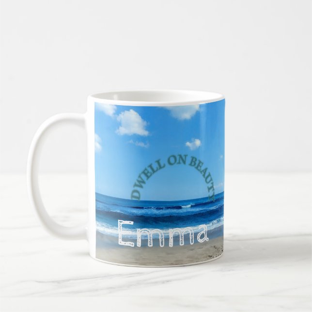 Tasse à café Jour de la Terre Plage côtière (Gauche)