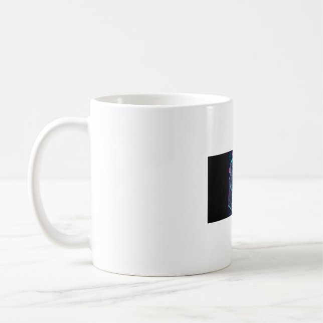 Tasse à café Kawaii Cat Coder | Chat programmeur m (Gauche)