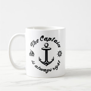 Tasse à café Le capitaine a toujours raison
