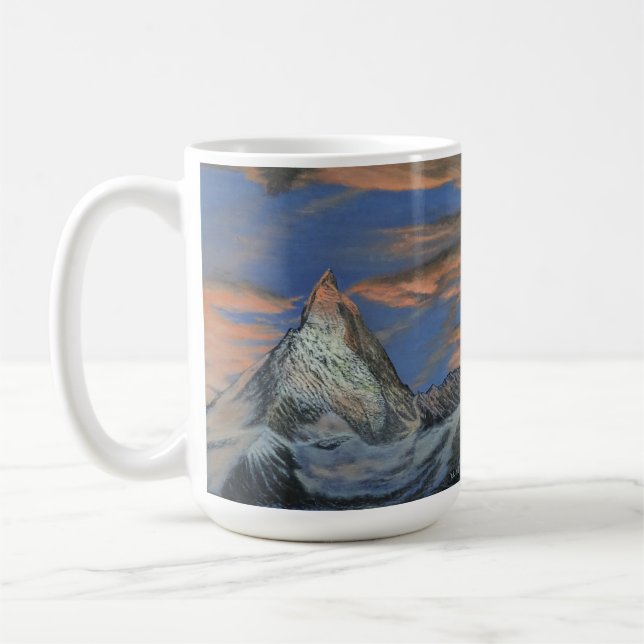 Tasse à café - "Le Matterhorn au coucher du soleil (Gauche)