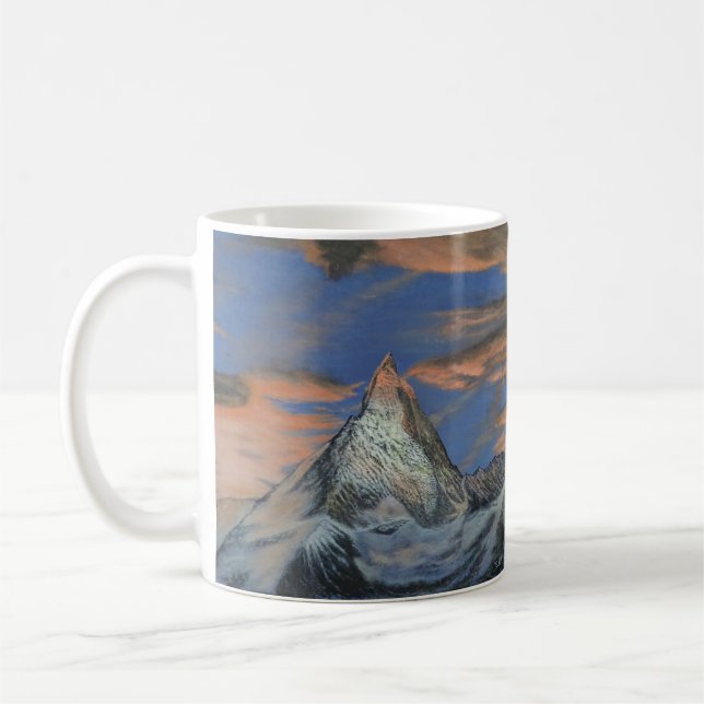 Tasse à café - "Le Matterhorn au coucher du soleil (Gauche)