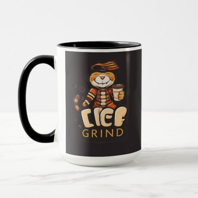 Tasse à café Life Grind Coffee Cute Tiger (Gauche)