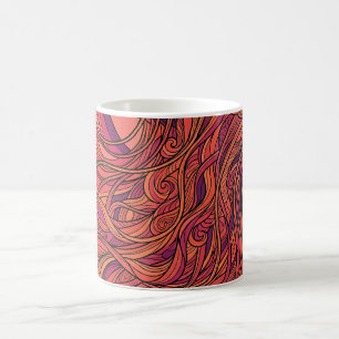 Tasse à café Lignes orange coucher de soleil médus