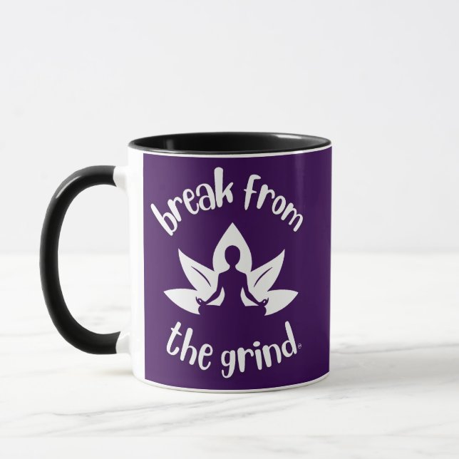 Tasse à café Lotus Yoga (Blanc) (Gauche)