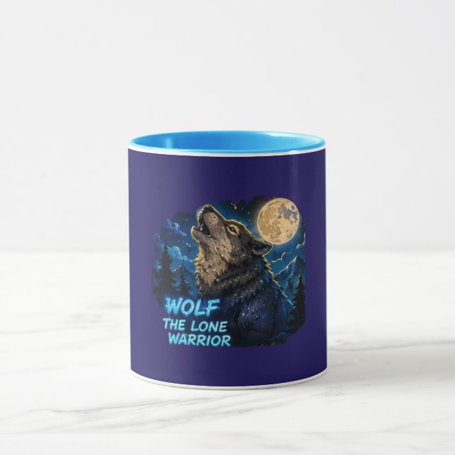Tasse à café Loup Guerrier Solitaire (Centre)