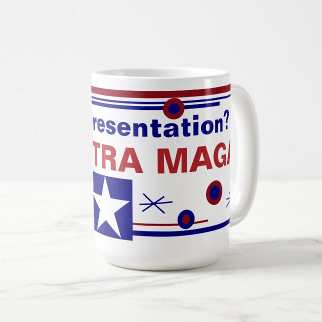 Tasse à café MAGA a-t-on une représentation ? (Devant droit)