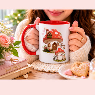 Tasse à café Maison Champignon Mignonne Bois Fan