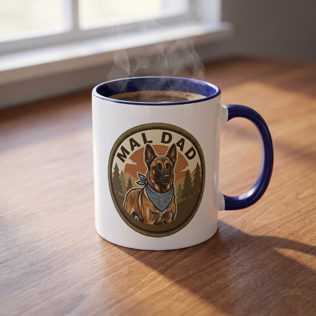 Tasse à café Mal Dad Malinois belge Maligator Papa (Créateur téléchargé)