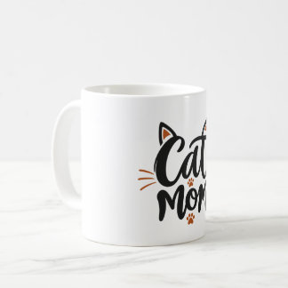 Tasse à café Maman Chat – Typographie élégante MAM