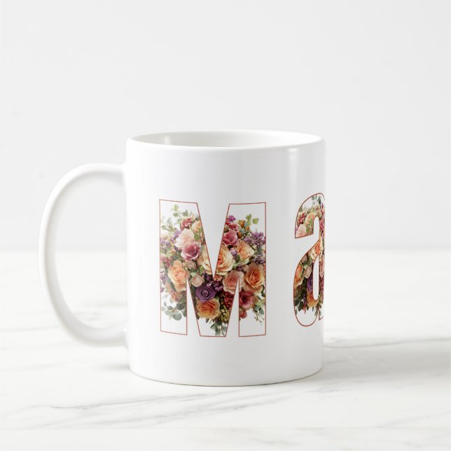 Tasse à café Maman Floral (Gauche)