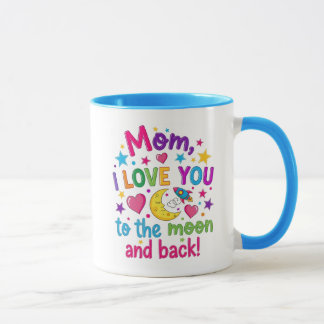 Tasse à café Maman, je t'aime jusqu'à la lune (11 