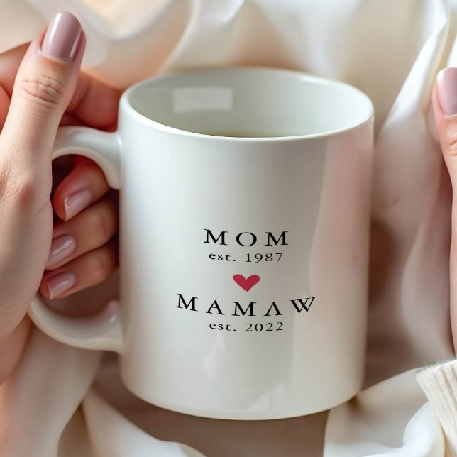 Tasse à café Maman Moderne | Mémé Année de créatio (Créateur téléchargé)